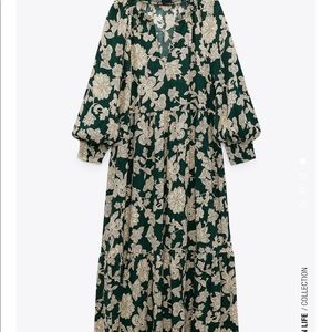 Zara floral print oversized dress